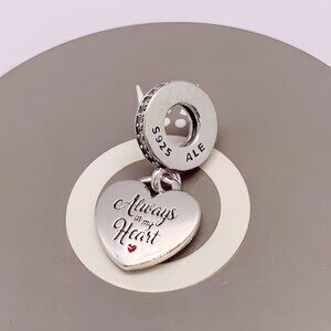 Pandora Always In My Heart Dangle Charm S925 Sterling Silver